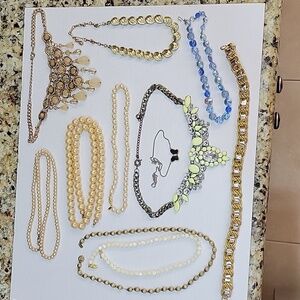 Lot of vintage costume necklaces